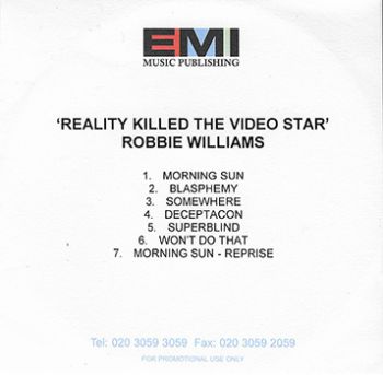 Reality Killed The Video Star [Europe] [Promo] [CD]