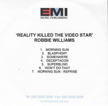 Reality Killed The Video Star [Europe] [Promo] [CD]