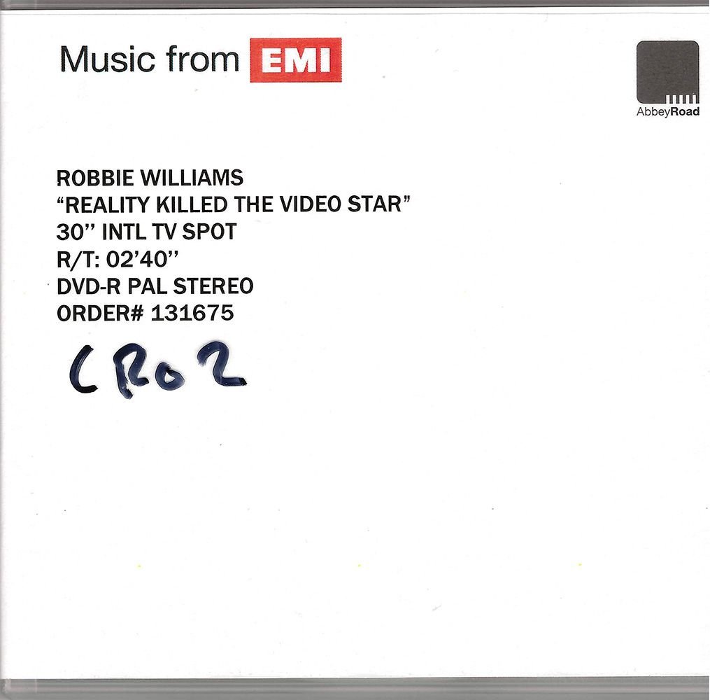 Reality Killed The Video Star [UK] [Promo] [DVD] [ORDER 131675]